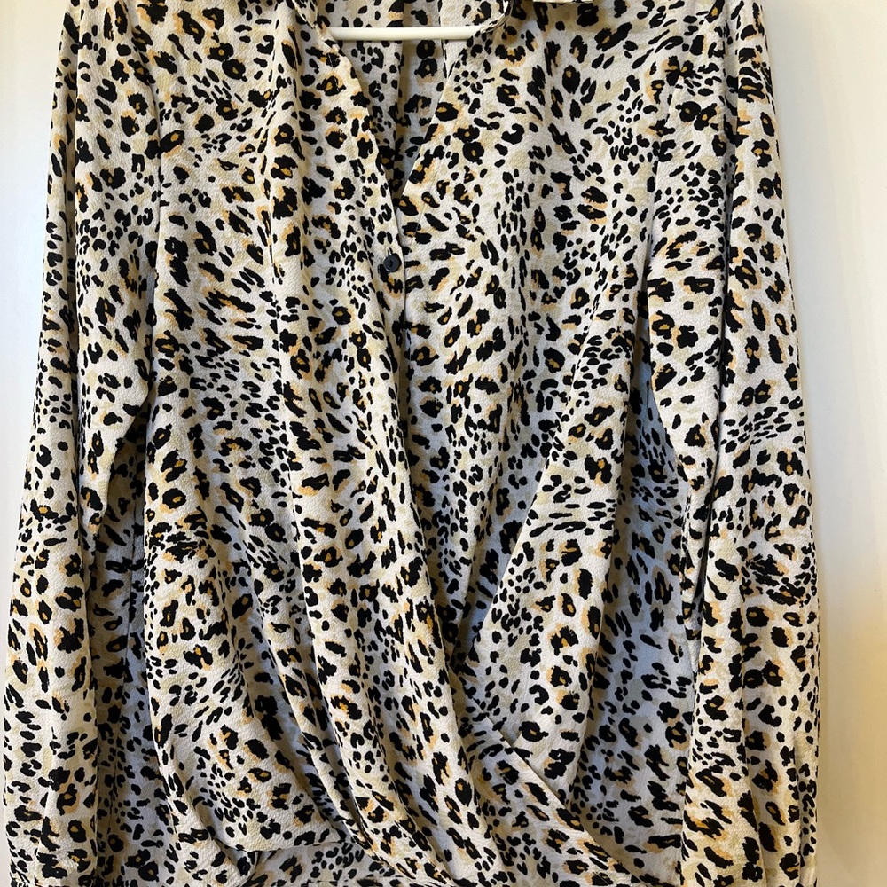Leopard Print Wrap Skirt